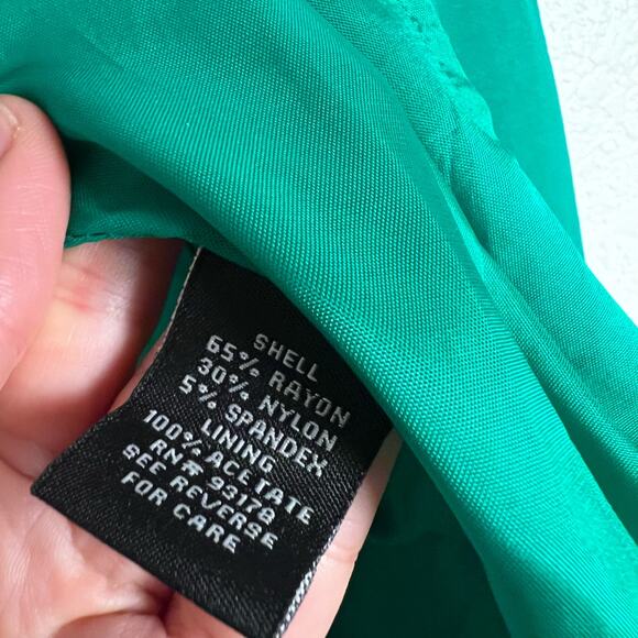 Premise Pop Green Ponte Knit Solid Open Front Jacket Size 4 - Picture 7 of 9